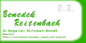 benedek reitenbach business card